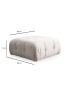 Amaris 2-Sitzer-Ecksofa mit beiger Ottomane - 180x120x65 cm