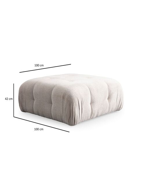 Amaris 2-Sitzer-Ecksofa mit beiger Ottomane - 180x120x65 cm