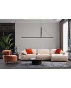 Sofá esquinero Flamingo Corner 5 crema - 355x170x105x80 cm