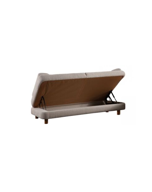 Divano letto 3 posti Joli crème bleu - 225x100x75 cm