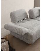 Divano letto 3 posti Joli crème bleu - 225x100x75 cm