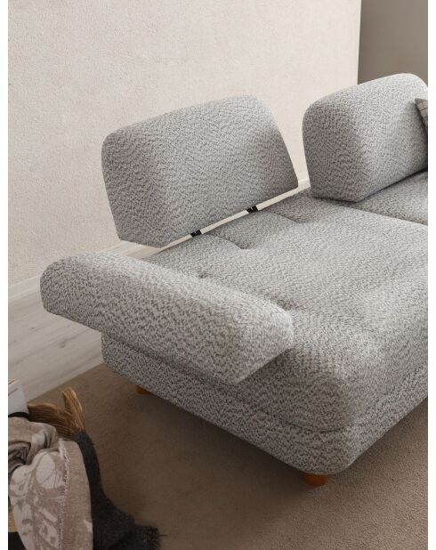 Divano letto 3 posti Joli crème bleu - 225x100x75 cm