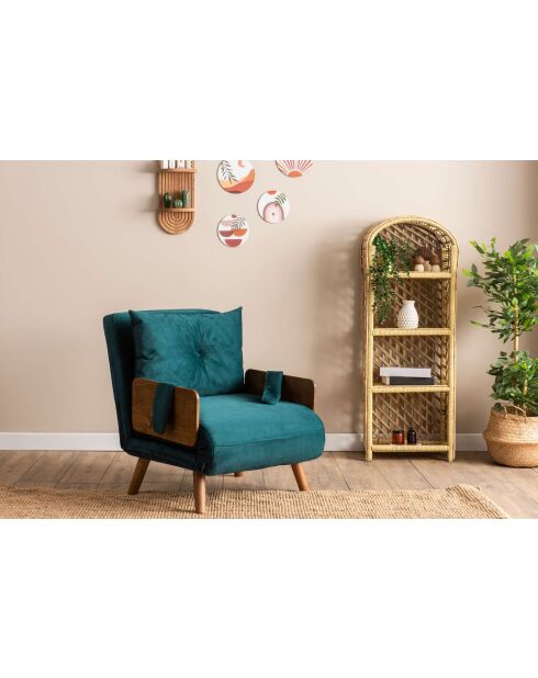 Cosmo 1-zitsslaapbank petrolgroen - 77x70x82 cm