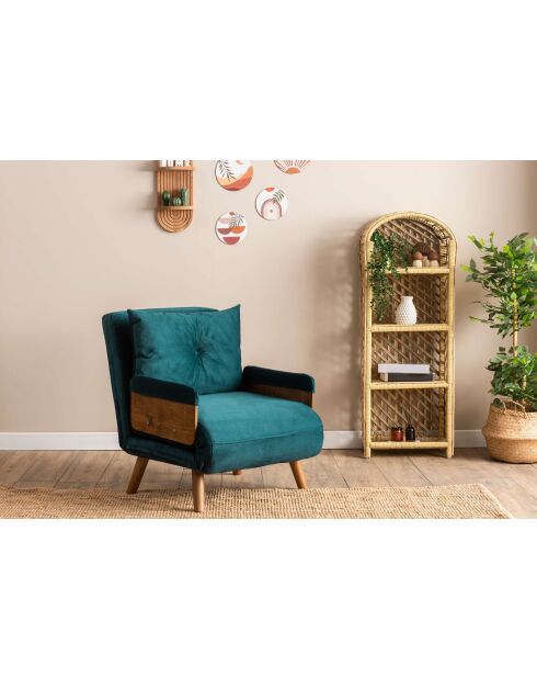 Cosmo 1-zitsslaapbank petrolgroen - 77x70x82 cm