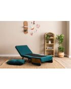 Cosmo 1-zitsslaapbank petrolgroen - 77x70x82 cm