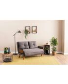 Divano letto Cosmo 2 posti grigio - 78x120x82 cm