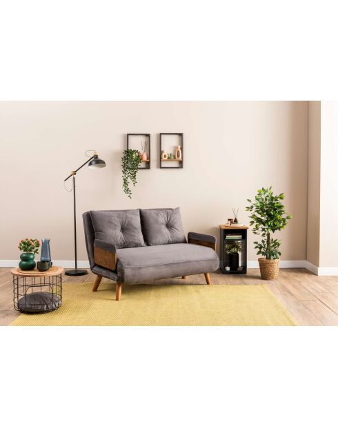 Cosmo 2-zitsslaapbank grijs - 78x120x82 cm