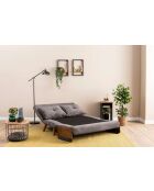 Divano letto Cosmo 2 posti grigio - 78x120x82 cm