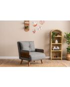 Cosmo 1-zits slaapbank lichtgrijs - 77x70x82 cm