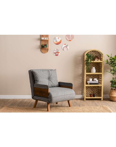 Cosmo 1-zits slaapbank lichtgrijs - 77x70x82 cm