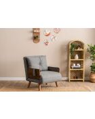 Cosmo 1-zits slaapbank lichtgrijs - 77x70x82 cm