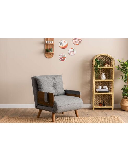 Cosmo 1-zits slaapbank lichtgrijs - 77x70x82 cm