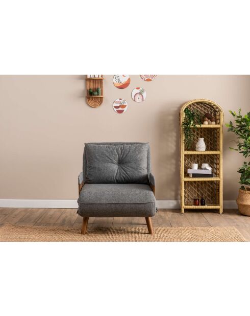 Cosmo 1-zits slaapbank lichtgrijs - 77x70x82 cm