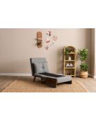 Cosmo 1-zits slaapbank lichtgrijs - 77x70x82 cm