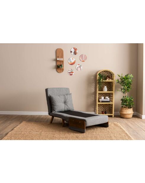 Cosmo 1-zits slaapbank lichtgrijs - 77x70x82 cm