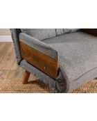 Cosmo 1-zits slaapbank lichtgrijs - 77x70x82 cm