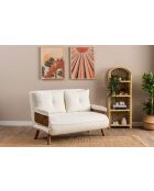 Cosmo Teddy witte 2-zitsslaapbank - 78x120x82 cm