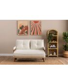 Cosmo Teddy witte 2-zitsslaapbank - 78x120x82 cm