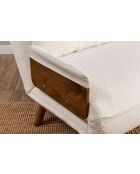 Cosmo Teddy witte 2-zitsslaapbank - 78x120x82 cm