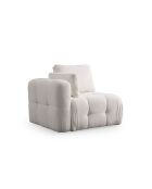 Amaris 2-zits hoekbank met witte voetenbank - 180x120x65 cm