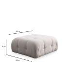 Amaris 2-zits hoekbank met witte voetenbank - 180x120x65 cm