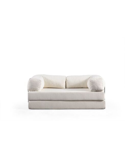 Via Con 2-Sitzer-Schlafsofa weiß - 200x100x80 cm