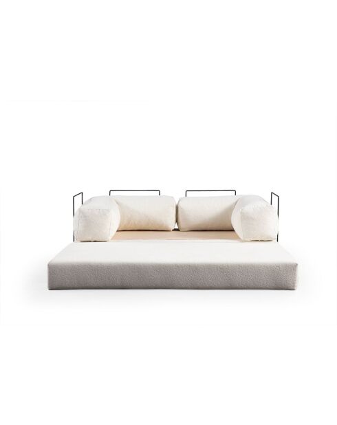 Via Con 2-Sitzer-Schlafsofa weiß - 200x100x80 cm