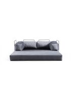 Via Con 2-Sitzer-Schlafsofa hellgrau - 200x100x80 cm