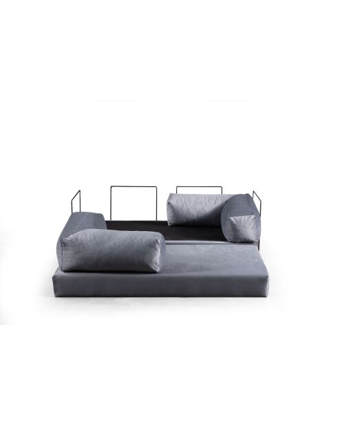 Via Con 2-Sitzer-Schlafsofa hellgrau - 200x100x80 cm