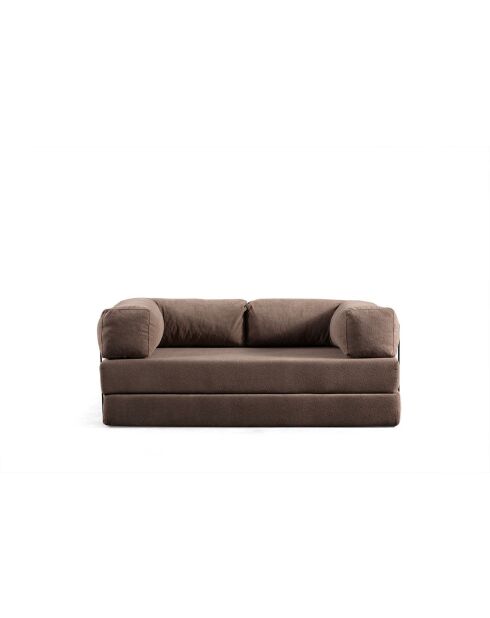 Via Con 2-Sitzer-Schlafsofa braun - 200x100x80 cm