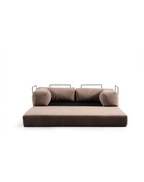 Via Con 2-Sitzer-Schlafsofa braun - 200x100x80 cm