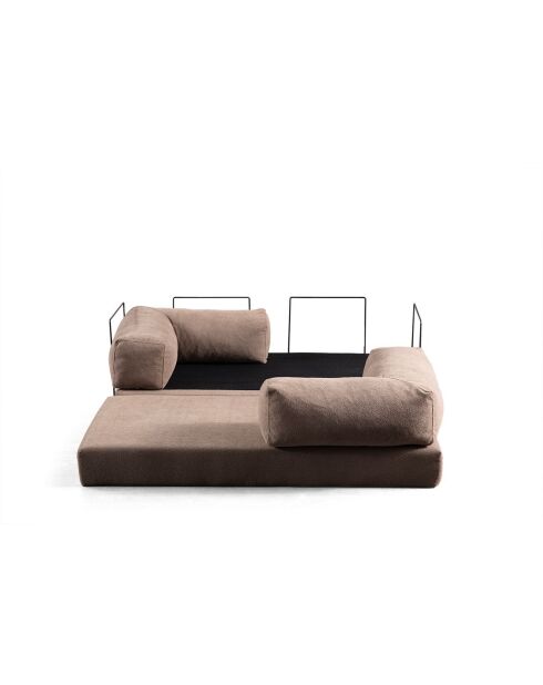 Via Con 2-Sitzer-Schlafsofa braun - 200x100x80 cm