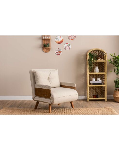 Cosmo 1-zitsslaapbank crème - 77x70x82 cm