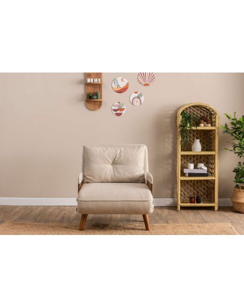 Cosmo 1-zitsslaapbank crème - 77x70x82 cm