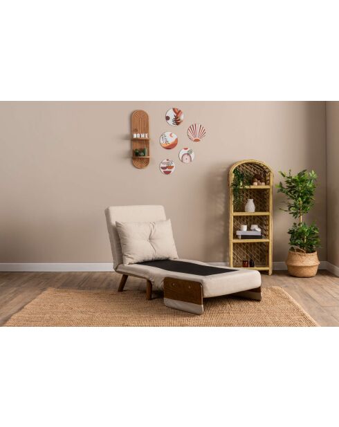 Cosmo 1-zitsslaapbank crème - 77x70x82 cm