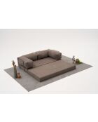 Comfort v2 graues 3-Sitzer-Sofa - 190x95x75 cm