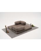 Comfort v2 graues 3-Sitzer-Sofa - 190x95x75 cm