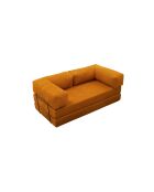 Canapé 3 places Confort orange - 190x95x75 cm