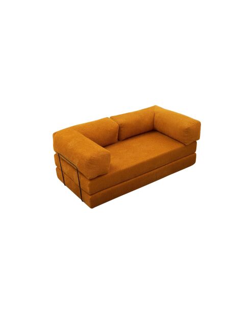 Canapé 3 places Confort orange - 190x95x75 cm