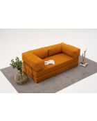 Canapé 3 places Confort orange - 190x95x75 cm