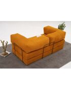 Canapé 3 places Confort orange - 190x95x75 cm