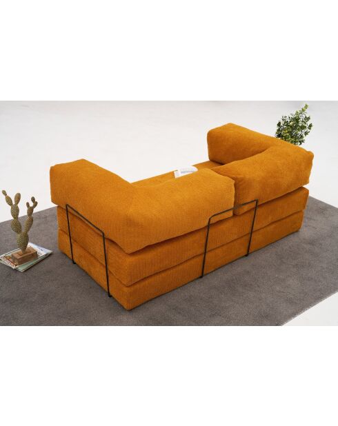 Canapé 3 places Confort orange - 190x95x75 cm