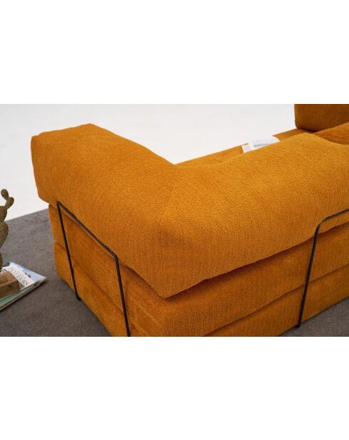 Canapé 3 places Confort orange - 190x95x75 cm