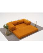 Canapé 3 places Confort orange - 190x95x75 cm