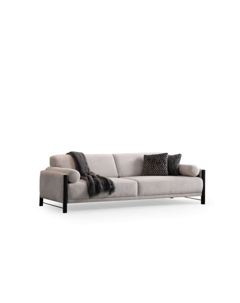 Nora beige 3-zitsbank - 235x67x100 cm