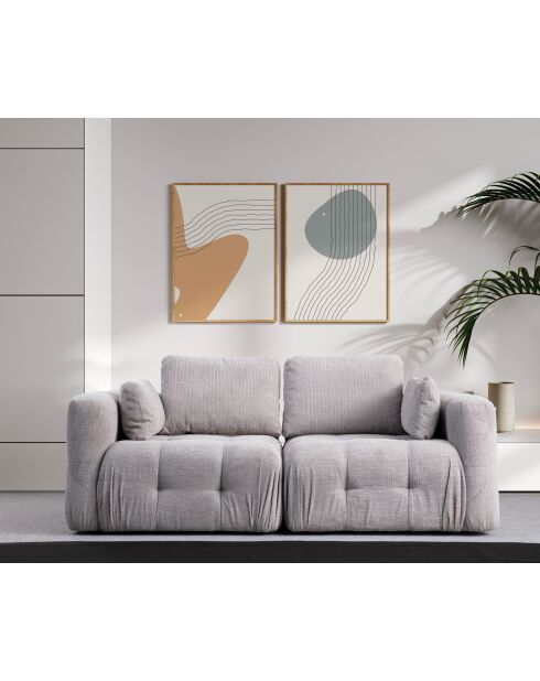 Amaris 2-Sitzer-Sofa hellgrau - 300x120x65 cm