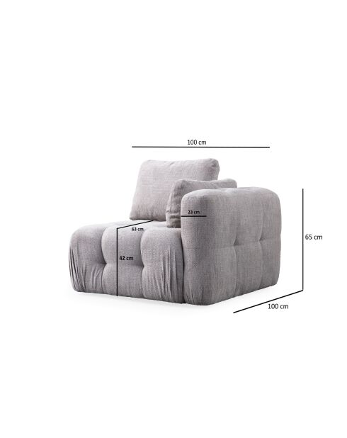 Amaris 2-Sitzer-Sofa hellgrau - 300x120x65 cm