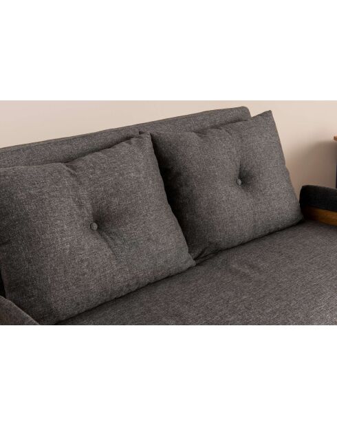 Cosmo 2-zits slaapbank donkergrijs - 78x120x82 cm