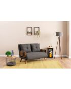 Cosmo 2-zits slaapbank donkergrijs - 78x120x82 cm