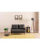 Cosmo 2-zits slaapbank donkergrijs - 78x120x82 cm